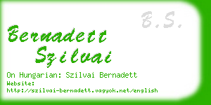 bernadett szilvai business card